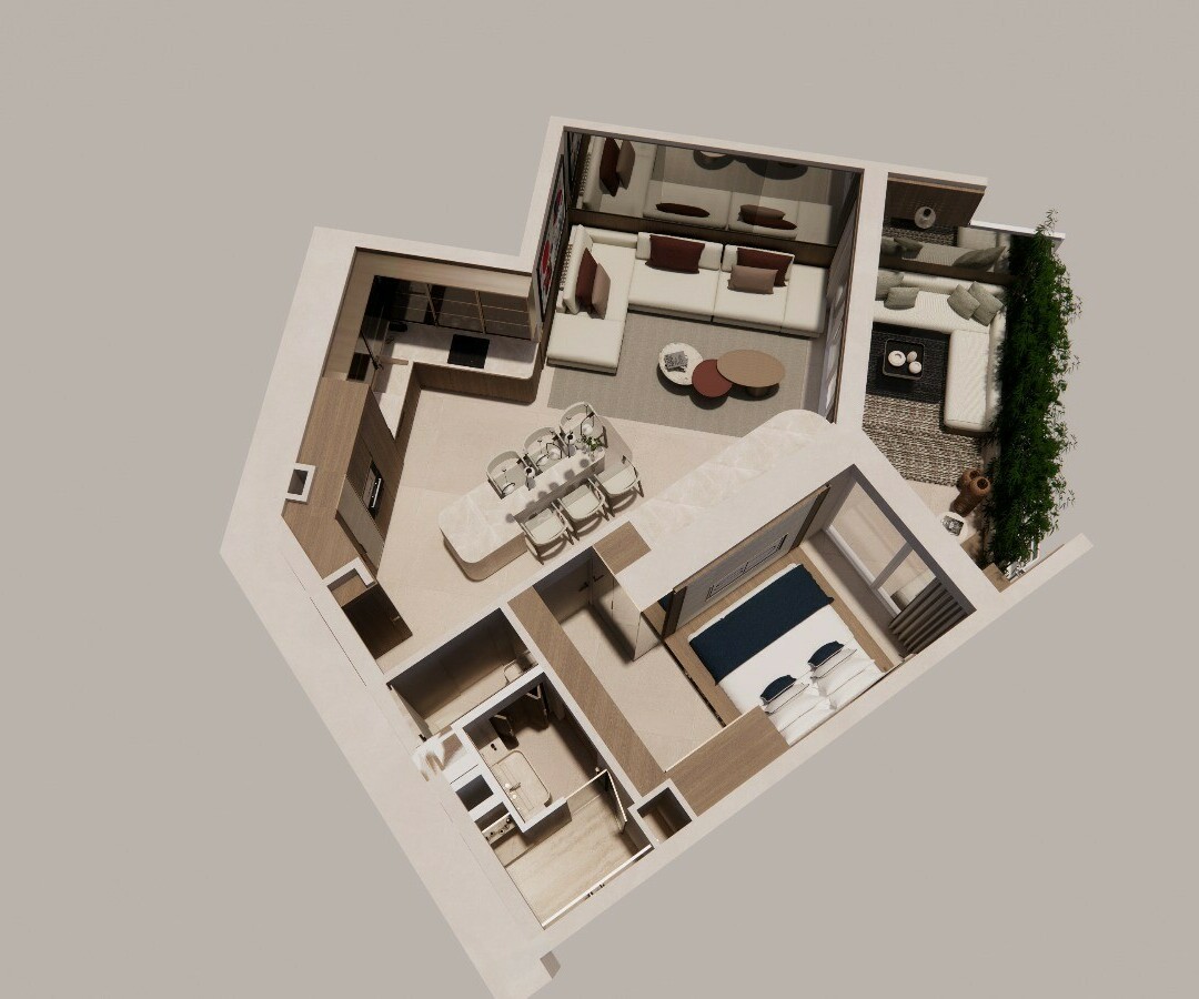 Luxuriously renovated 2-room millefiori