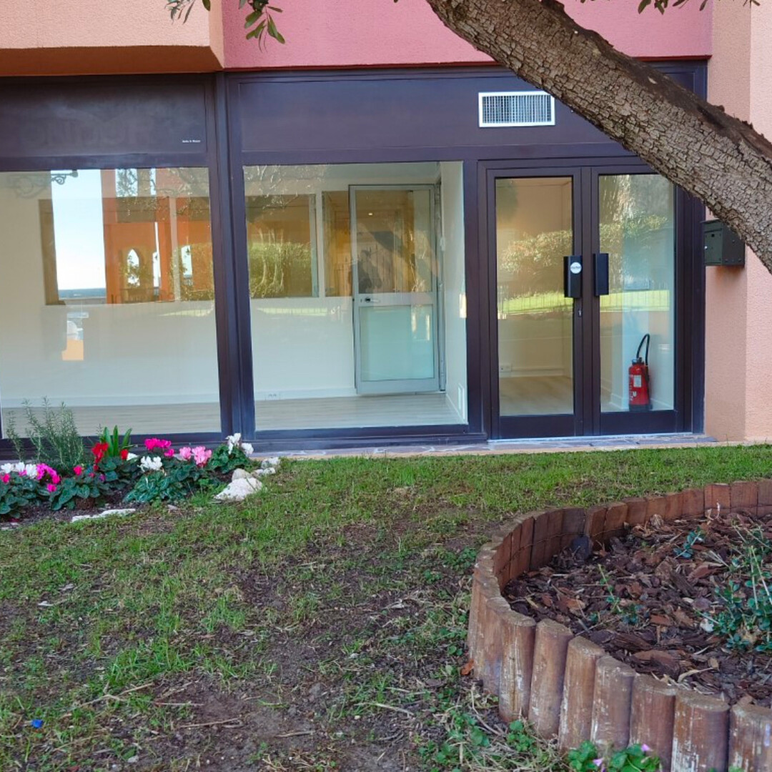 Office With Vitrine & Garden Views