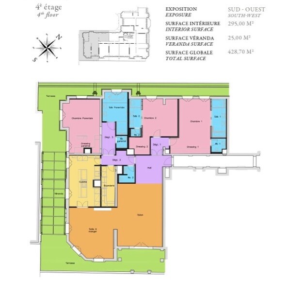 Splendid 5-room apartment - Résidence du Métropole - Apartments for rent in Monaco